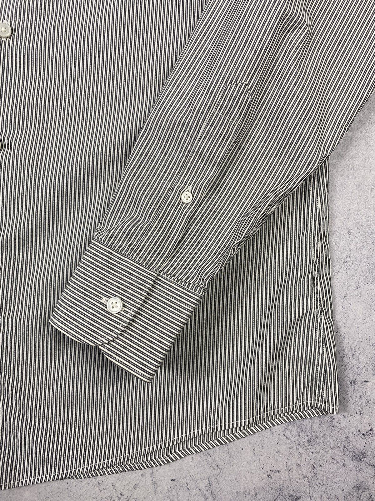 Z Zegna Z Zegna Striped Luxury Designer Long Sleeve Button Up Shirt Size US L / EU 52-54 / 3 - 4 Thumbnail