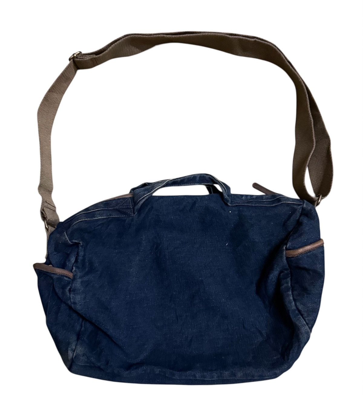Japanese Brand Denim Messenger Bag Often Popular Handmade Size ONE SIZE - 2 Thumbnail