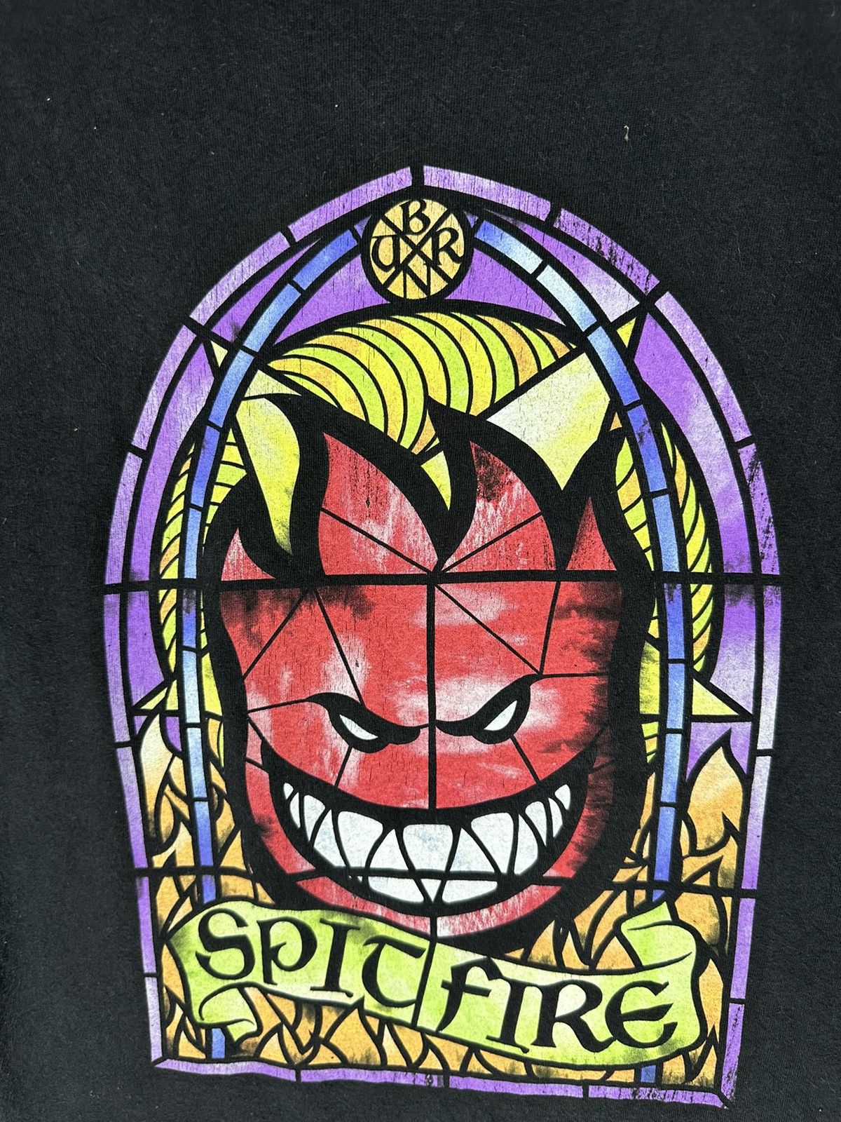 Vintage Vintage Spit Fire Skate Shirt Tee Size US M / EU 48-50 / 2 - 2 Thumbnail