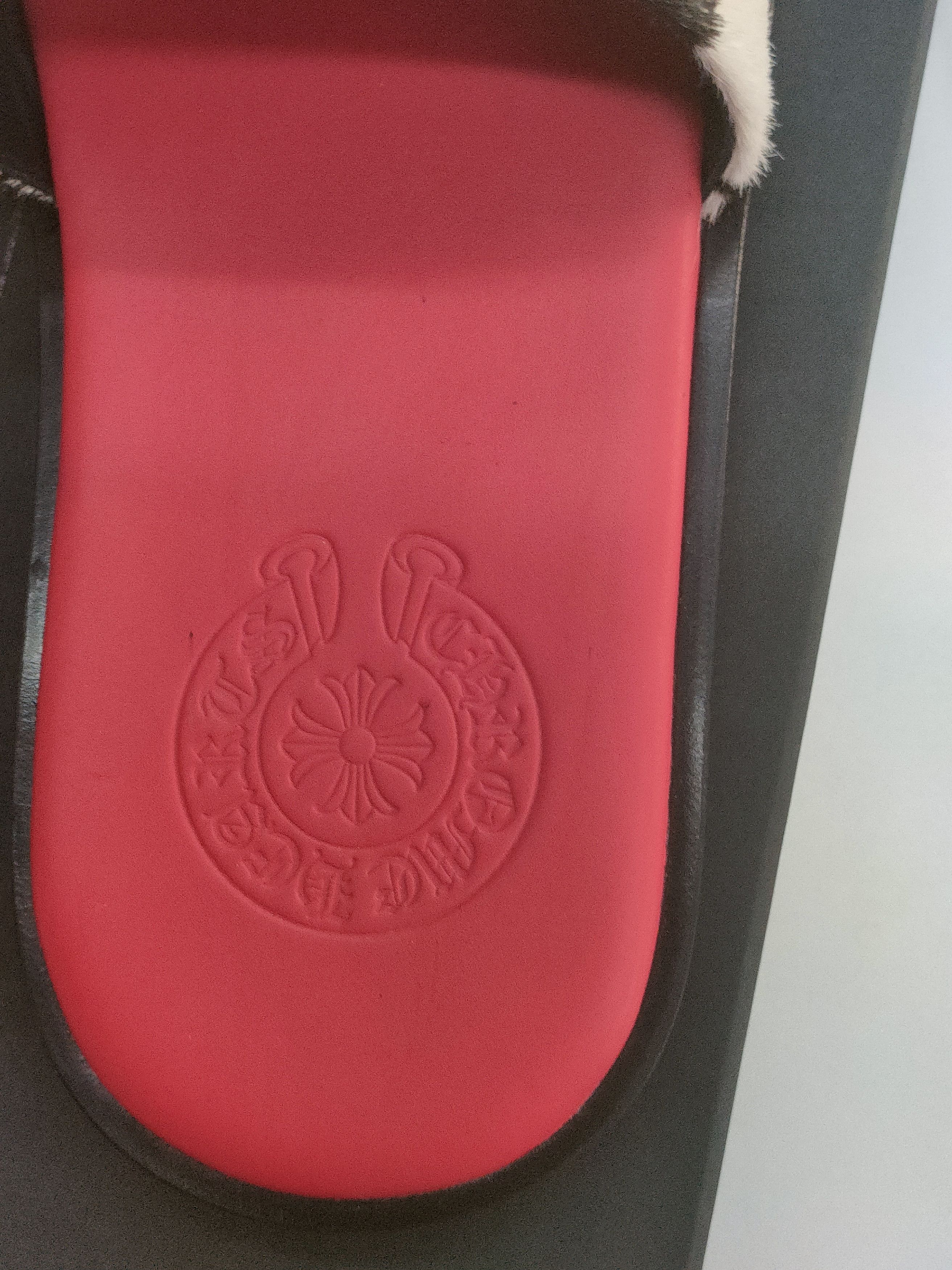 Chrome Hearts Chrome Hearts Red Plus Patch Pony Hair Cow Slide Slippers Size US 6 / IT 36 - 5 Thumbnail