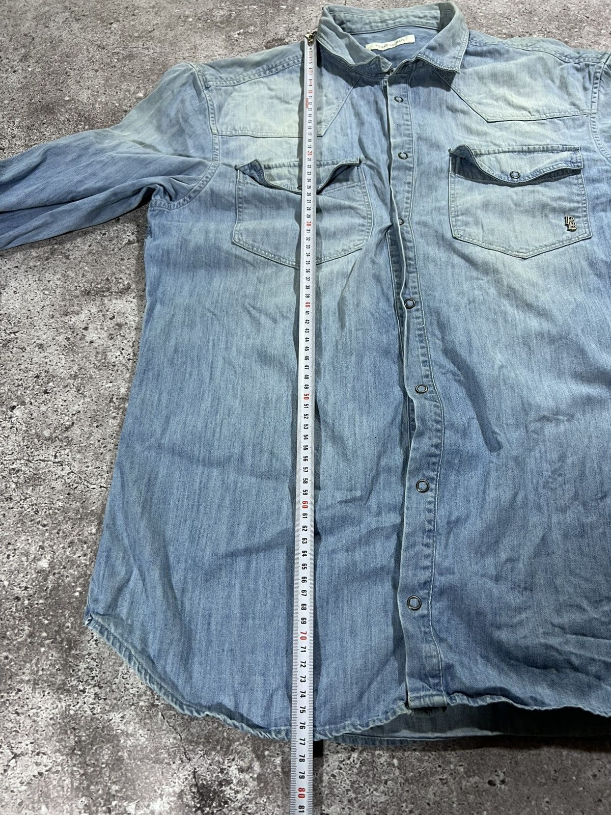 Balmain Vintage Pierre Balmain Denim Button-Up Shirt Long Sleeve Size US L / EU 52-54 / 3 - 12 Thumbnail