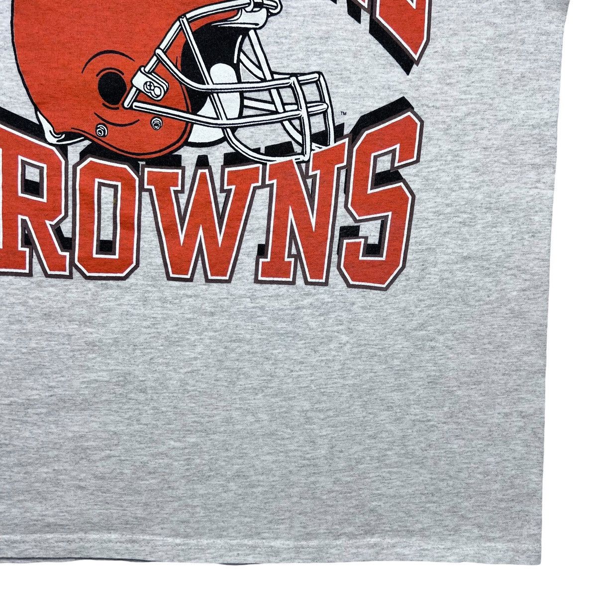 NFL × Vintage 90s NFL Cleveland Browns 3D Spell Out Helmet Football Tee Size US XXL / EU 58 / 5 - 7 Thumbnail