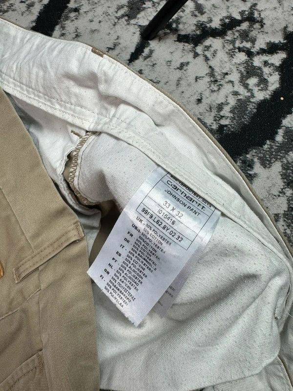 Carhartt Carhartt beige chino pants Johnson Pants beige 33 32 logo Size US 33 - 5 Thumbnail