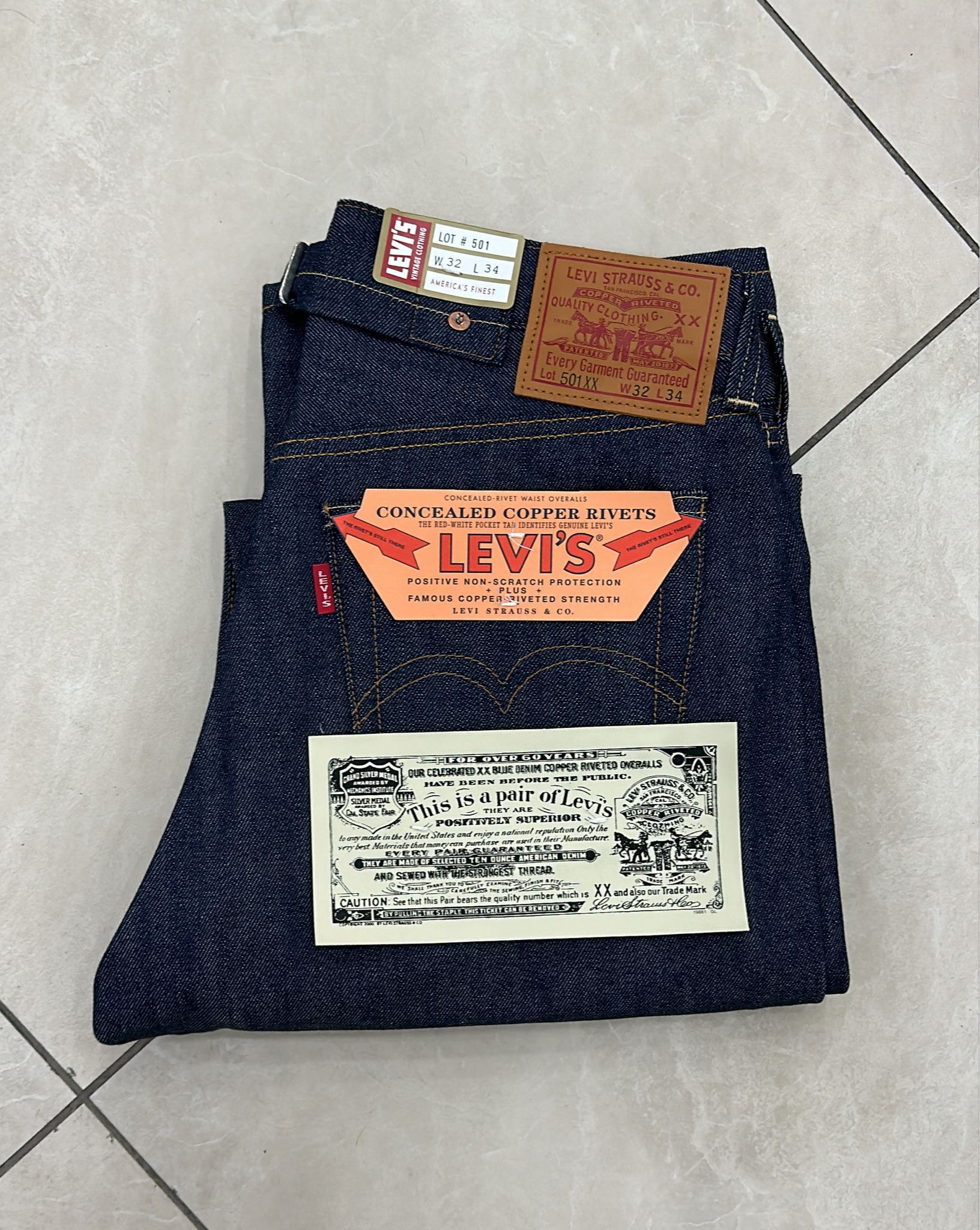 Levi's Vintage Clothing LVC Levi's Vintage Clothing 1937 501XX BigE Selvedge Jeans Size US 32 / EU 48 - 1 Thumbnail