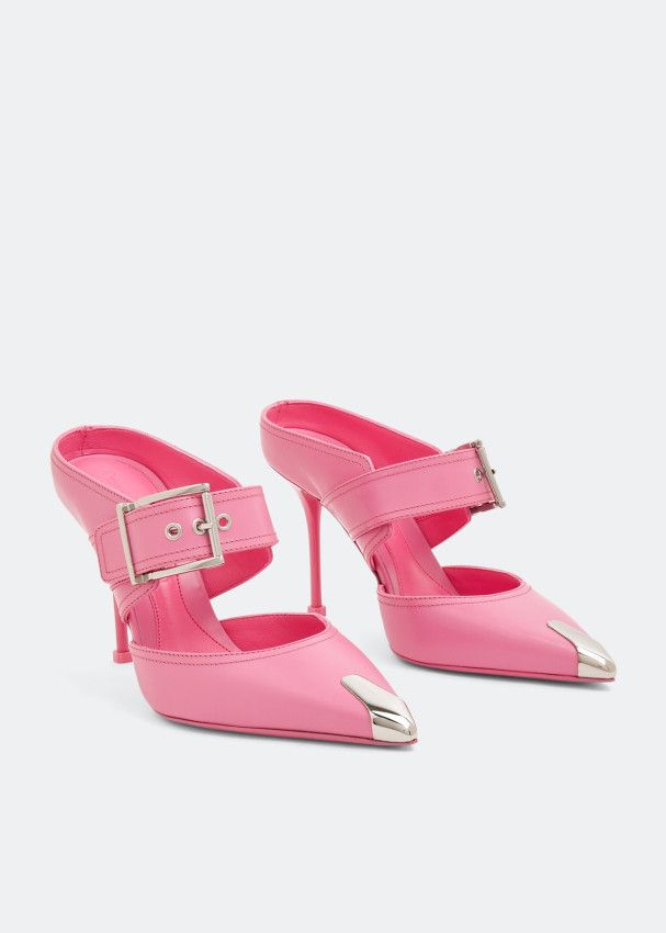 Alexander McQueen o1y0225 Mules in Pink Size US 6.5 / IT 36.5 - 4 Thumbnail