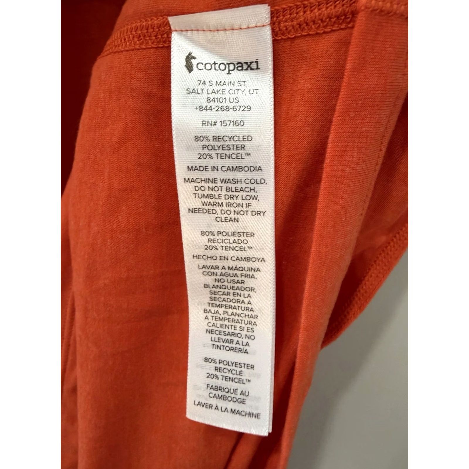 Cotopaxi Cotopaxi Orange XL Pocket T Shirt Mens Short Sleeve Lightweight Outdoor Stretch Size US XL / EU 56 / 4 - 4 Thumbnail