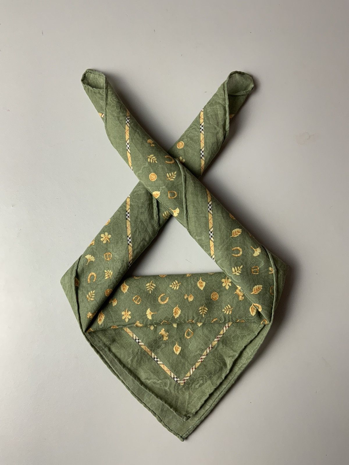 Burberry Burberry’s Spellout Embroidery Monogram Bandana Handkerchief Size ONE SIZE - 2 Thumbnail