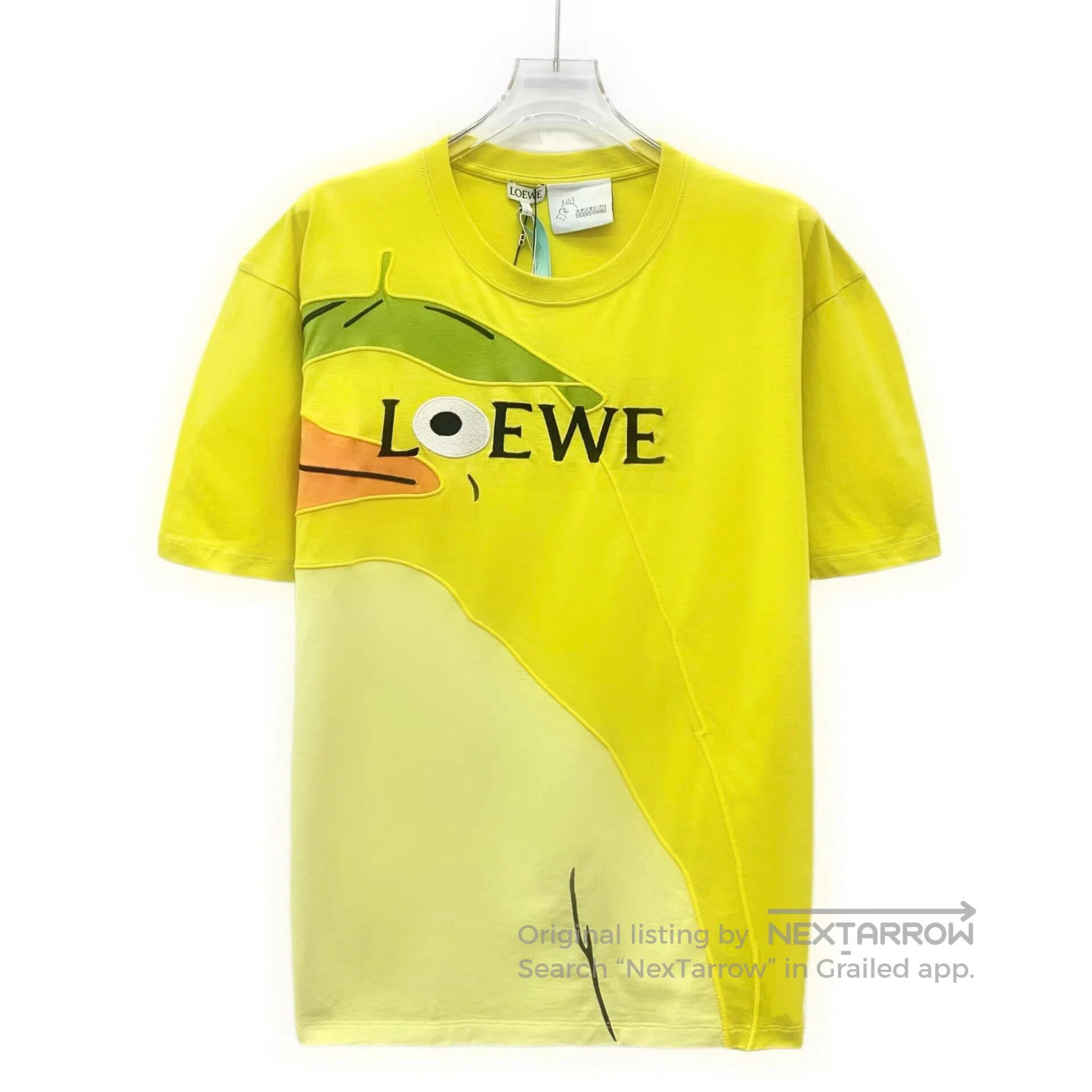 Loewe Loewe Yellow logo letter embroidery cotton round neck shor Size US XS / EU 42 / 0 - 1 Thumbnail