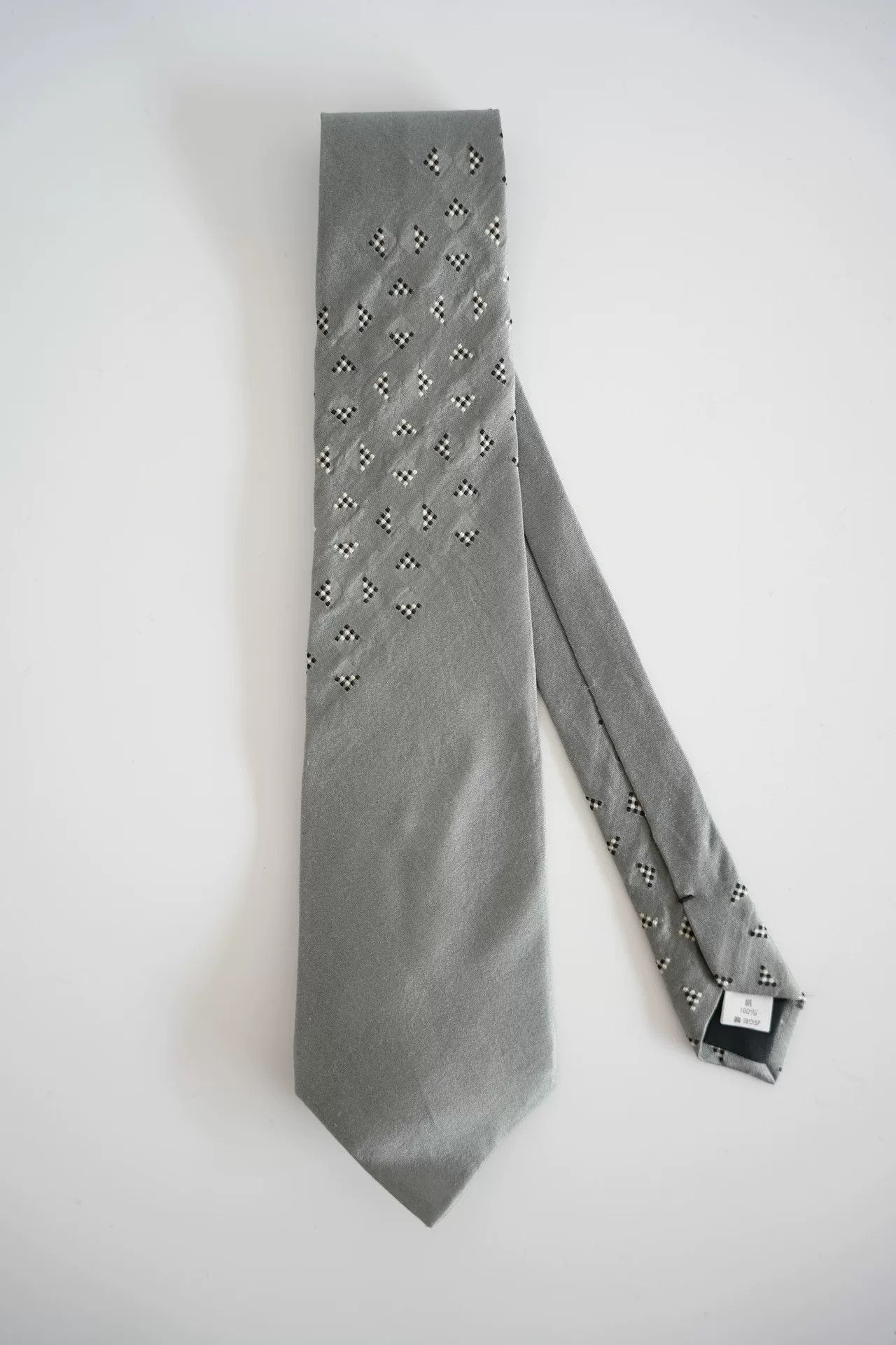 Yohji Yamamoto Yohji Yamamoto Gray Silk Tie Size ONE SIZE - 1 Thumbnail
