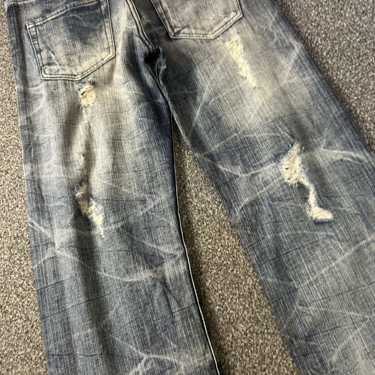 Purple Brand 🔥🇯🇵 Vintage Japanese Destroyed Crack Wash Jeans LGB Style Size US 32 / EU 48 - 12 Thumbnail
