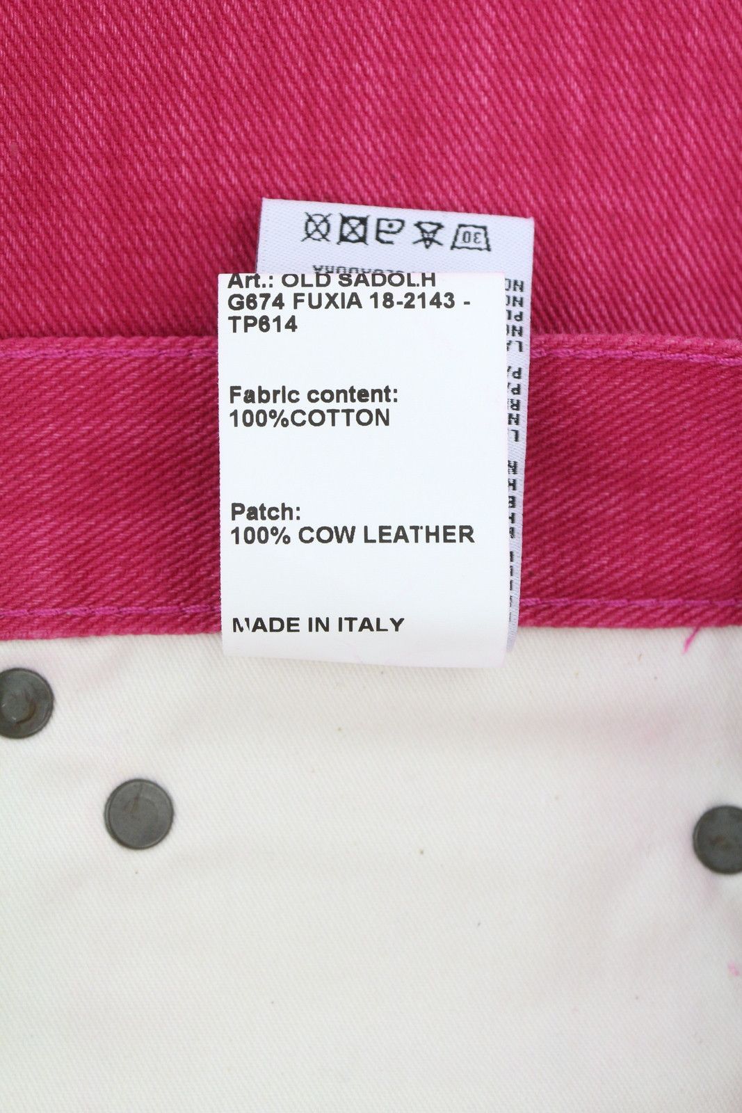 R13 DAMON PLEATED 27 Vivid Pink Wide Leg Zip Denim 86224 Size 27" / US 4 / IT 40 - 11 Thumbnail