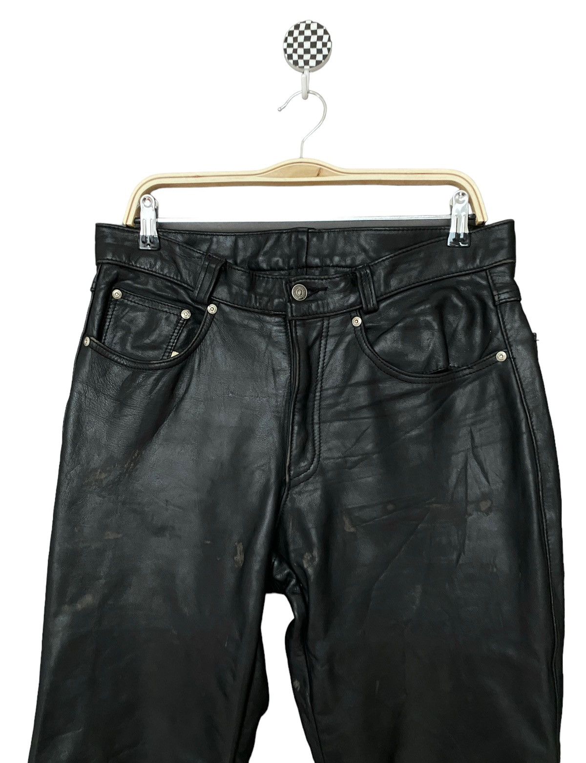 Schott Vintage Brand Schott Made In Usa leather Pants 1990s Size US 32 / EU 48 - 5 Thumbnail