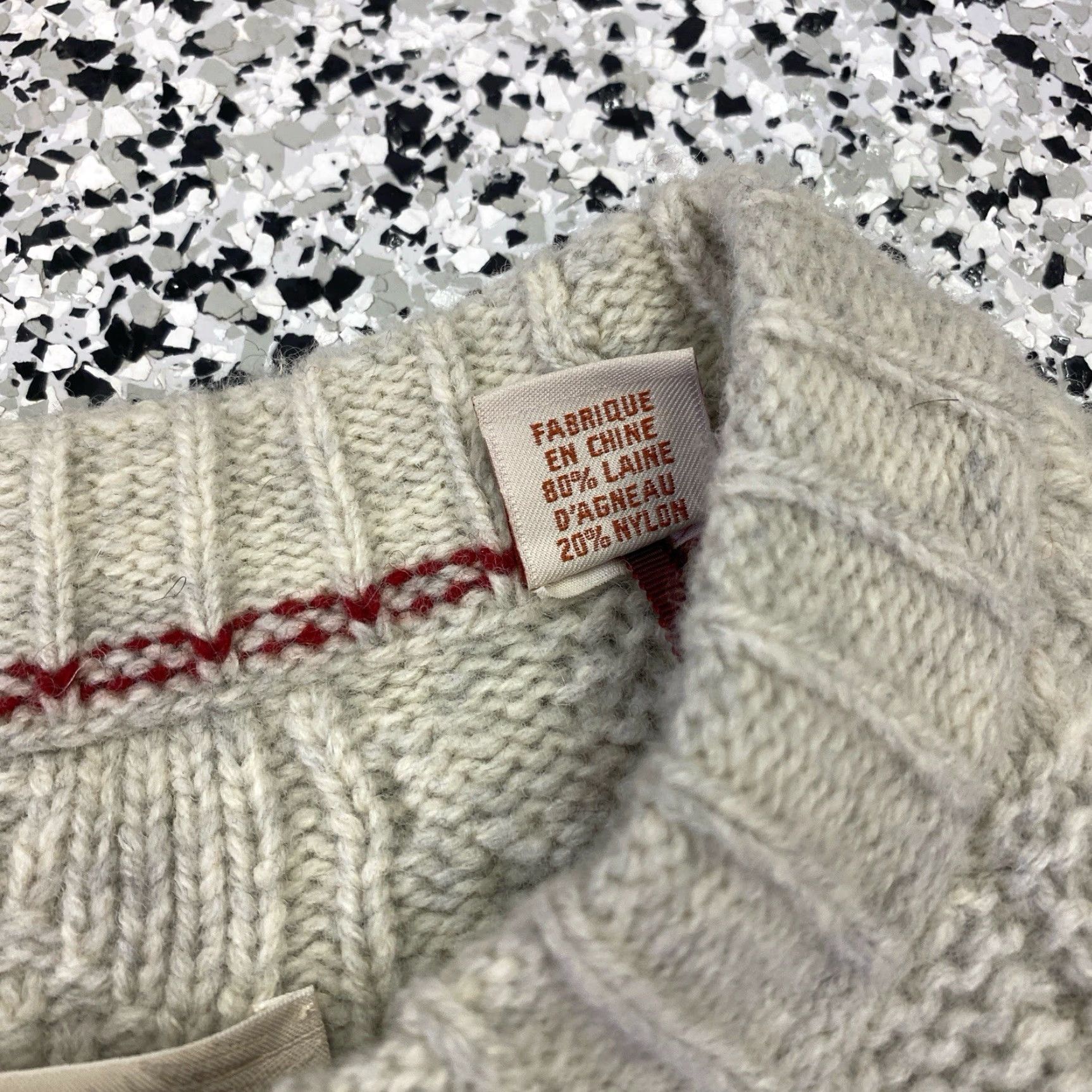 Tommy Bahama Tommy Bahama Sweater Mens Medium Beige Cable-Knit Fisherman Pullover 1/4 Zip Heavyweight Regular Wool Knit Size US M / EU 48-50 / 2 - 2 Thumbnail