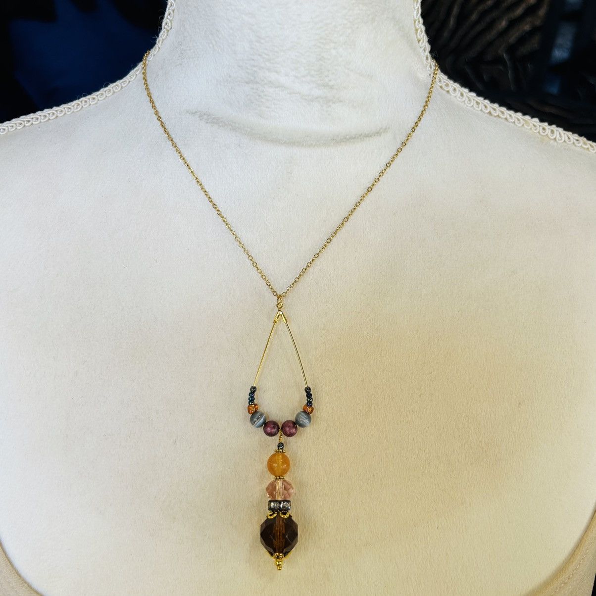 Handmade Handcrafted vintage bead changeable charm pendant necklace Size ONE SIZE - 3 Thumbnail