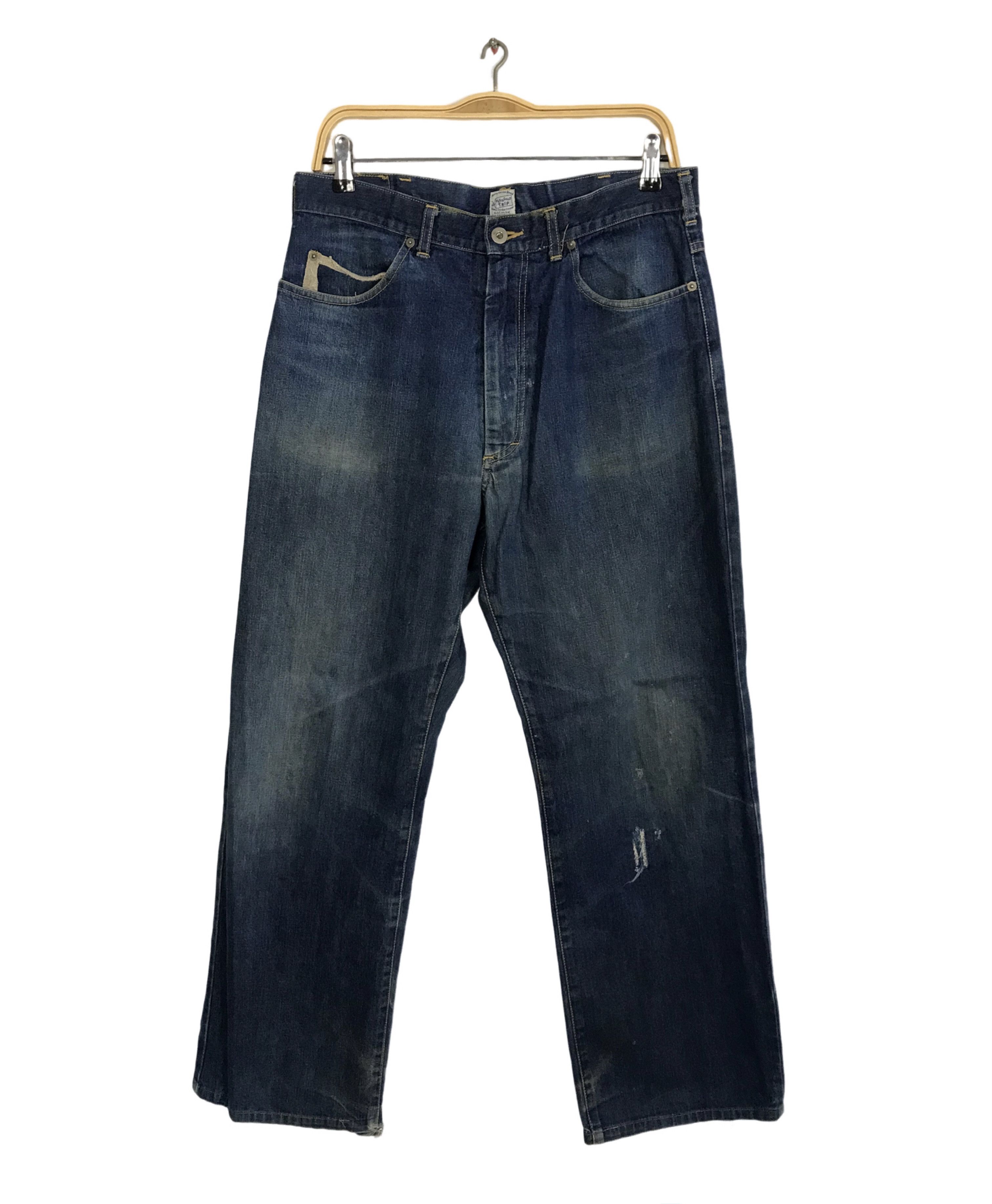 Japanese Brand On The Road Denim Indigo Pant Straight Cut Fits Size 32 Size US 32 / EU 48 - 1 Thumbnail
