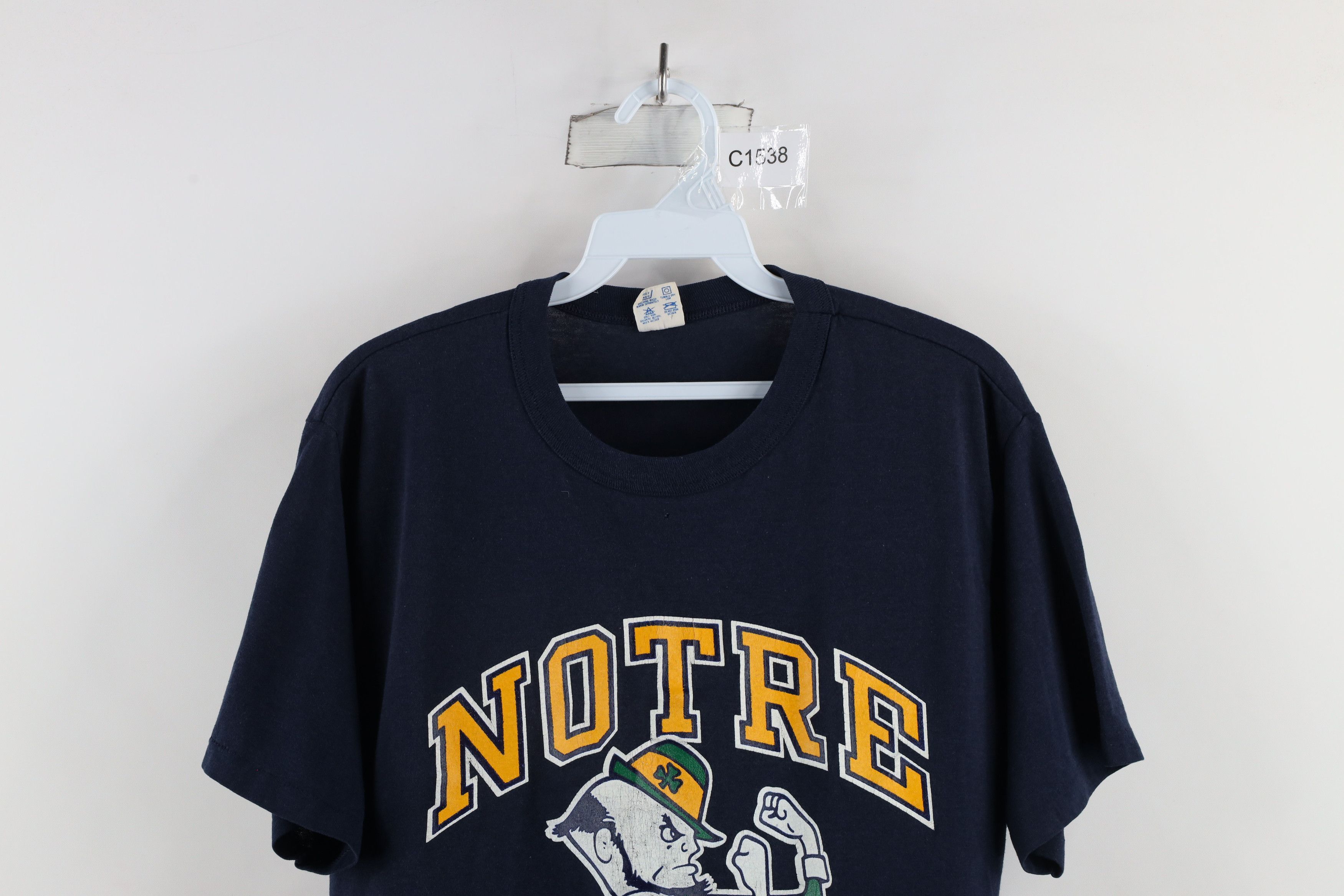Champion × Vintage Vintage 80s Champion Notre Dame University T-Shirt USA Size US L / EU 52-54 / 3 - 2 Thumbnail