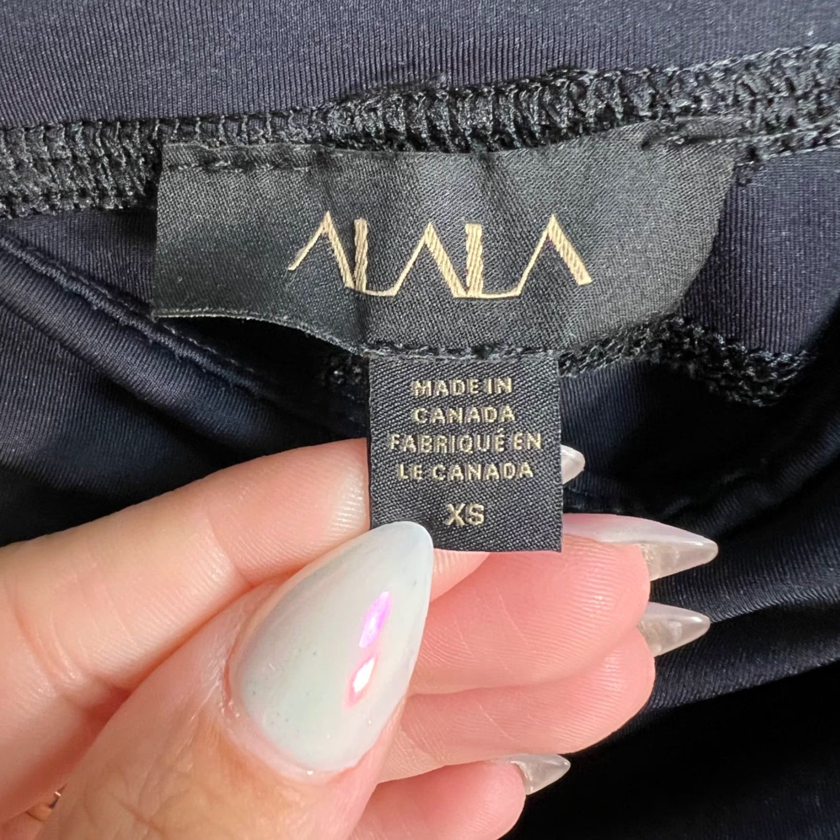 Vintage ALALA Leggings Women's XS Black High Waist Athletic Skinny Inseam 25 in Size XS Shipes Next Business Day Size 26" / US 2 / IT 38 - 3 Thumbnail