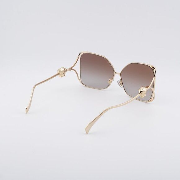 Versace Versace VE2288 1002B8 Sunglasses Gold Square Frame, Brown Size ONE SIZE - 9 Thumbnail