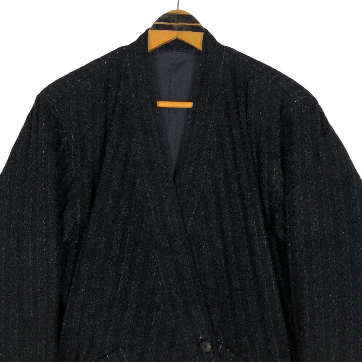 Issey Miyake Vintage 80s Issey Miyake Striped Kimono Coat Size M / US 6-8 / IT 42-44 - 3 Thumbnail