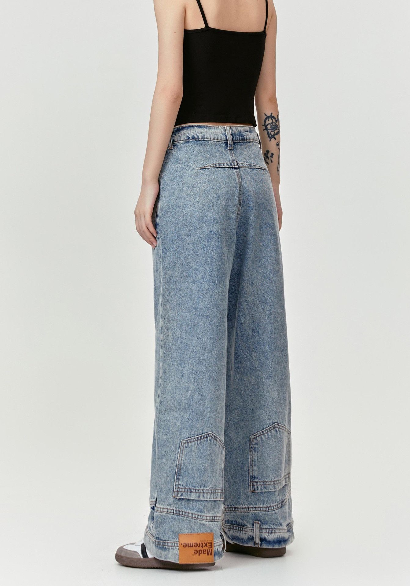 Japanese Brand American retro washed distressed loose straight leg jeans Size US 32 / EU 48 - 4 Thumbnail