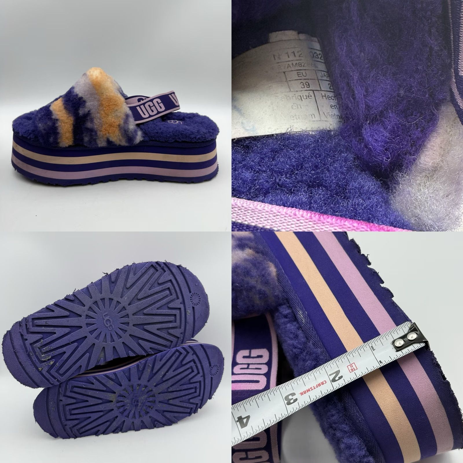 Ugg UGG Women's Disco Marble Slide Violet Night 8 Slipper Shoes Womens Violet Night Disco Slide 8 Size US 8 / IT 38 - 8 Thumbnail