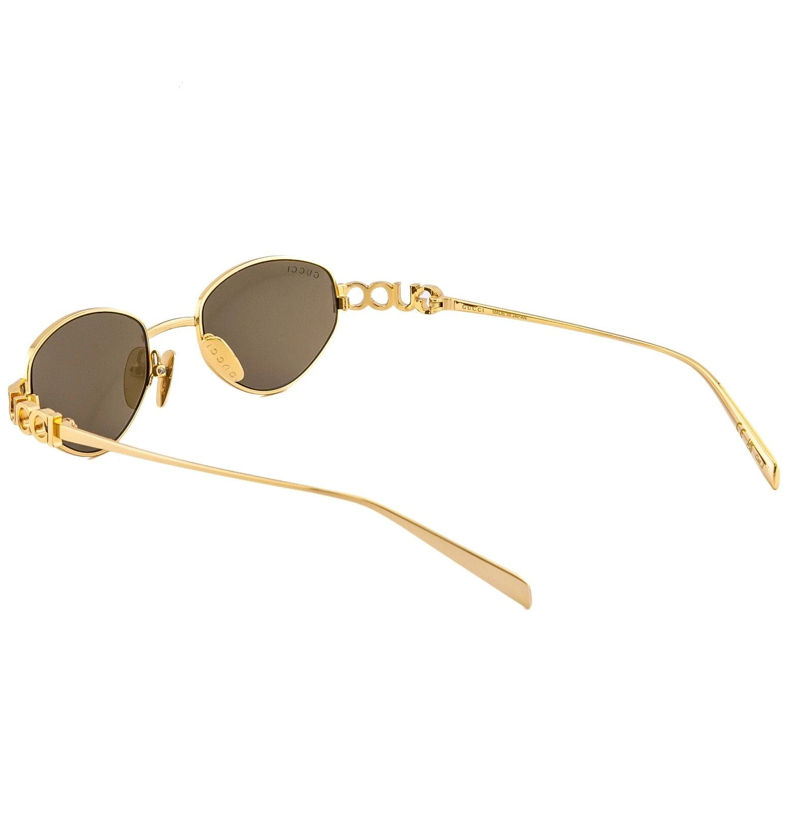 Gucci GUCCI 1935 Gg1935S Gold Bronze Logo Unisex Metal Oval 003 Size ONE SIZE - 4 Thumbnail