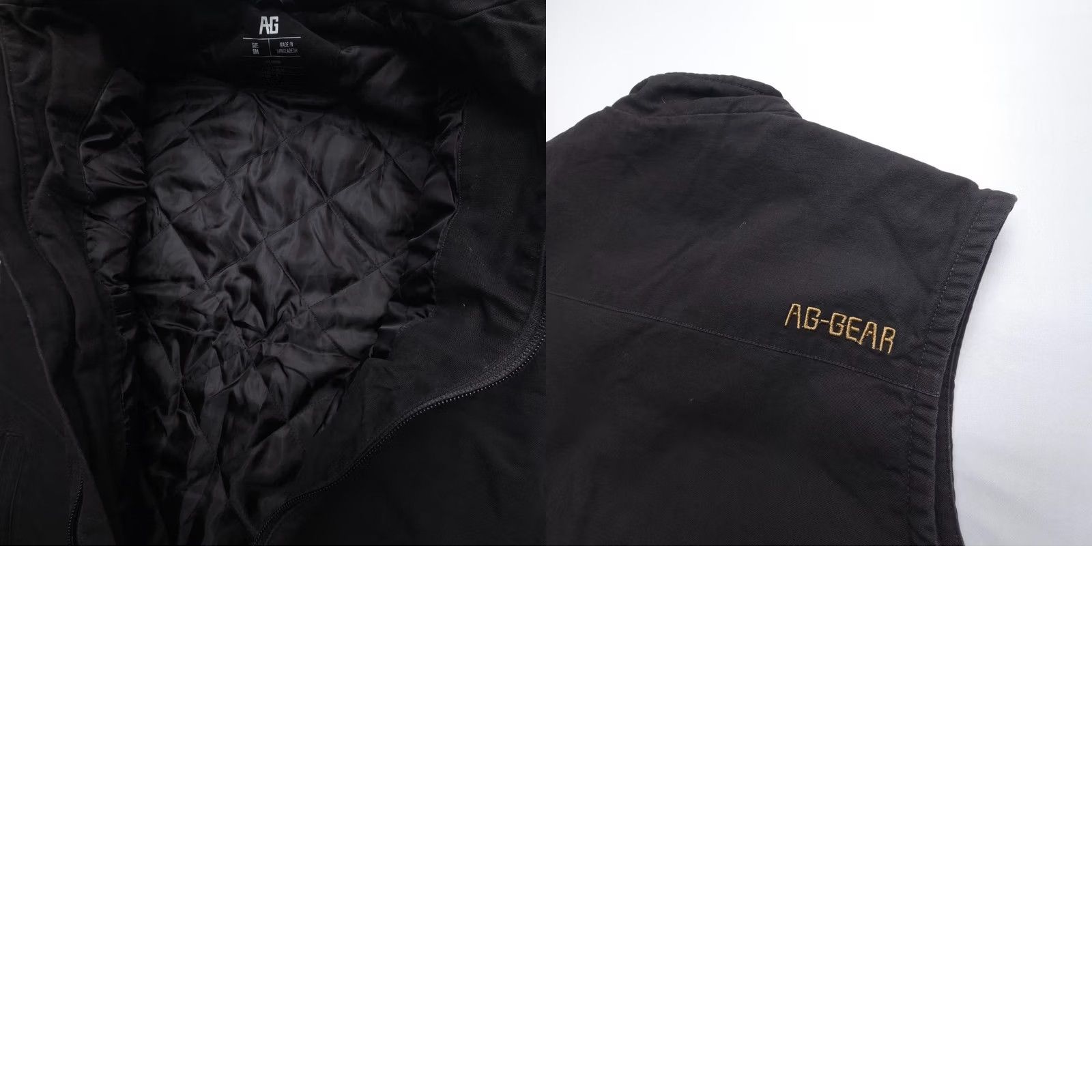 La Gear AG Gear Winston Vest Mens Small Black Full Zip Chore Farm Canvas Workwear Ranch Shirt Size US S / EU 44-46 / 1 - 8 Thumbnail