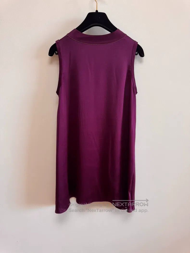 Brunello Cucinelli Brunello Cucinelli Noble Purple Silk Vest Size XXS / US 00 / IT 34 - 3 Thumbnail
