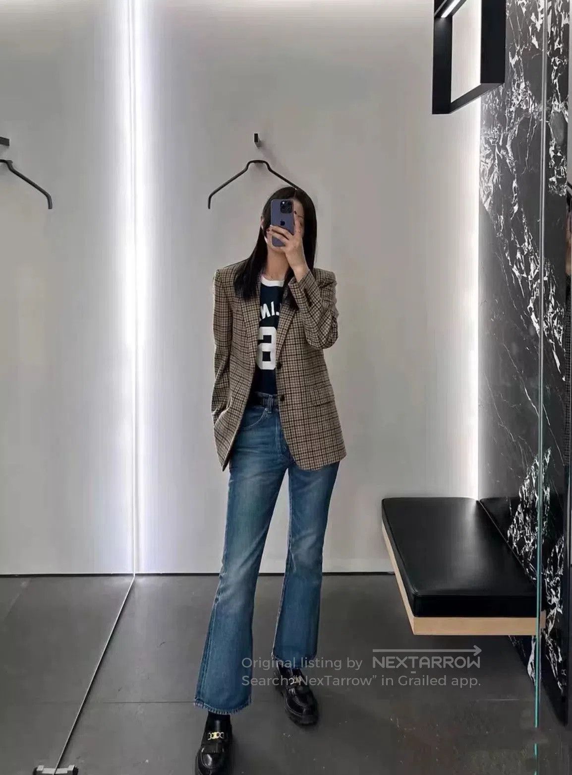 Celine classic blue wash flared denim pants. Size 28" / US 6 / IT 42 - 8 Thumbnail