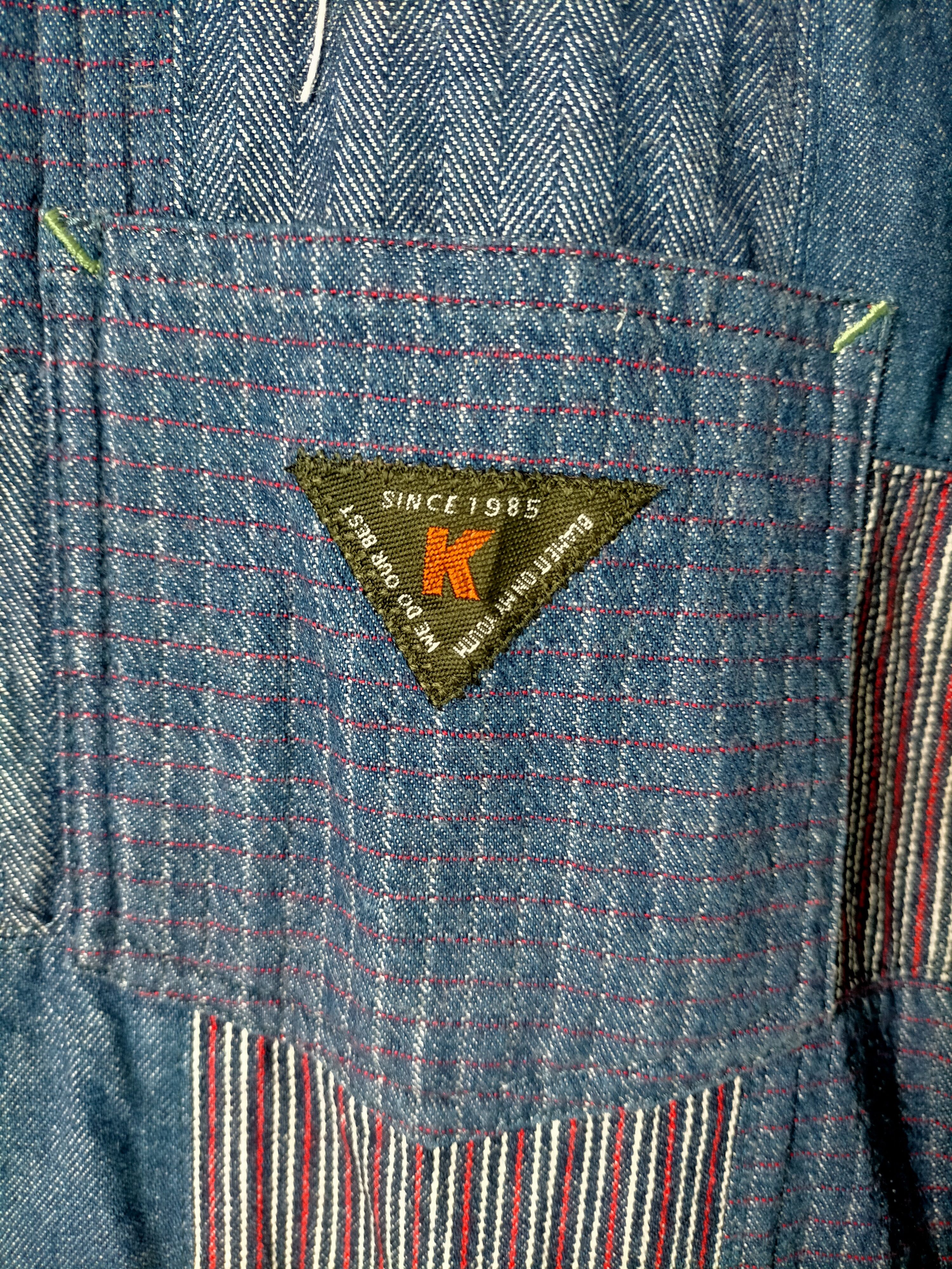 Japanese Brand Karl Helmut Patchwork Trucker Jacket Jeans Size US L / EU 52-54 / 3 - 15 Thumbnail