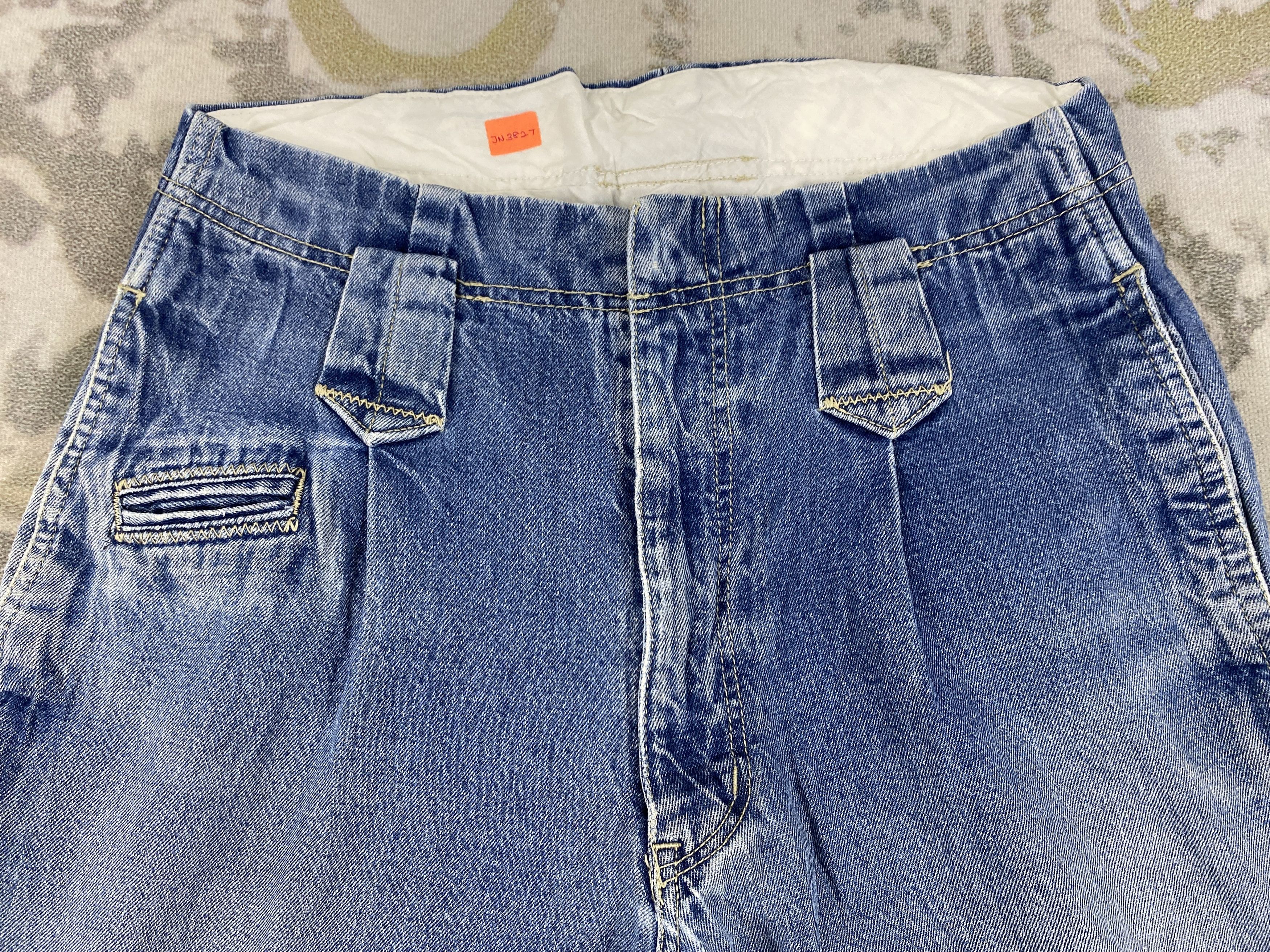 Japanese Brand Vintage Gin Washi Baggy Distressed Jeans 31x30 Denim- JN3827 Size US 31 - 3 Thumbnail