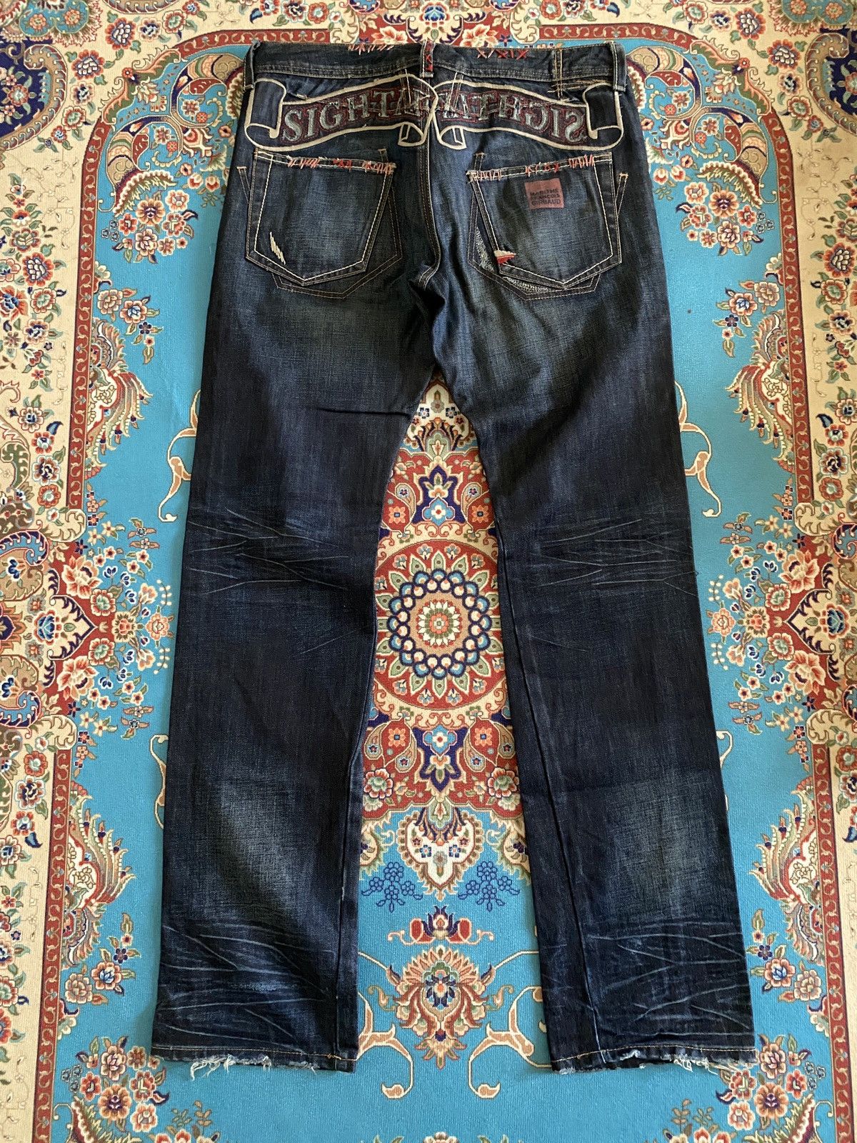 Japanese Brand Marithe Francois Girbaud Native Design Denim Size US 33 - 2 Thumbnail