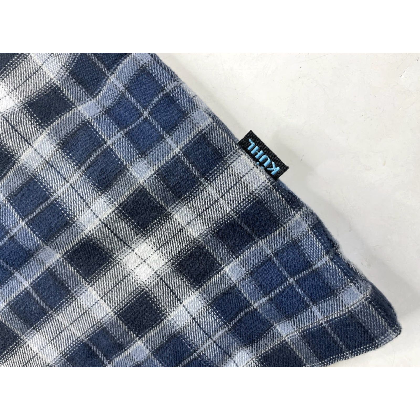 Vintage Kuhl Flannel Shirt Mens 2XL Blue Plaid Button-Up Pockets Long Sleeve Size US XXL / EU 58 / 5 - 5 Thumbnail