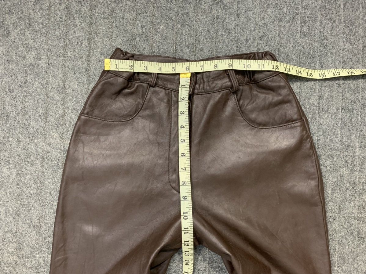 Leather Recverdo World Leather Pant Double Knee Stretchable Waist Size 26" / US 2 / IT 38 - 11 Thumbnail