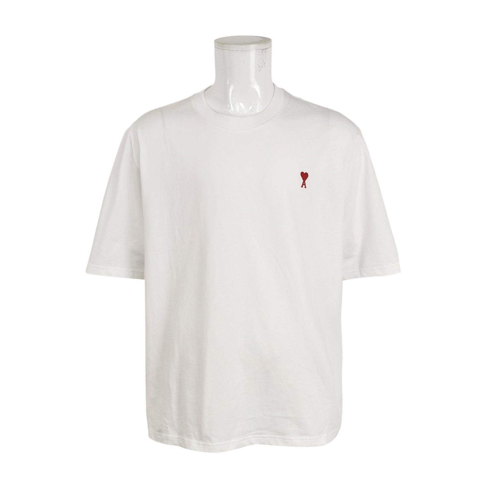 AMI AMI Alexandre Mattiussi White Heart Cotton T-Shirt XXL Size US XXL / EU 58 / 5 - 1 Thumbnail