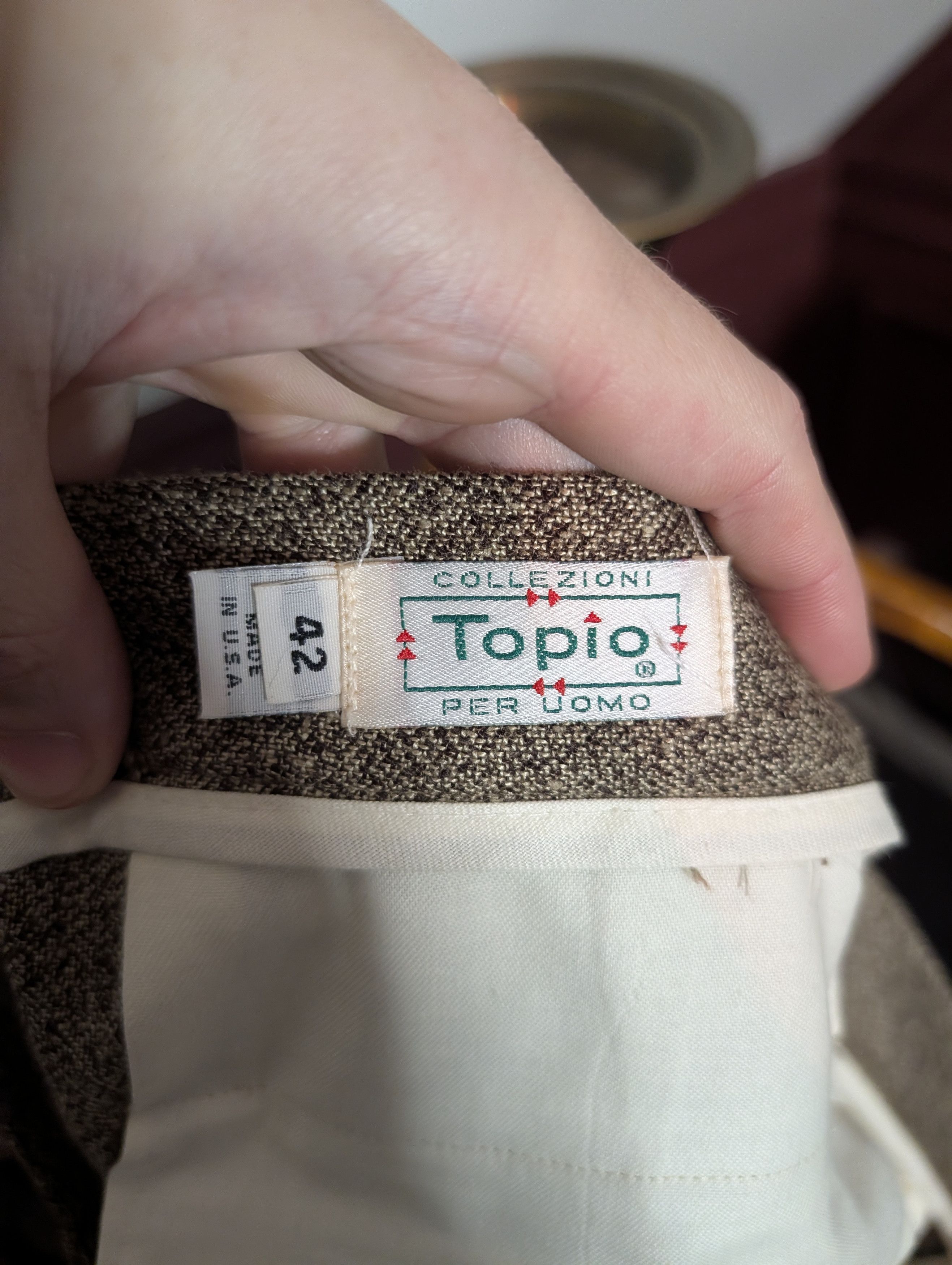 Topo Designs TOPIO PER UOMO vtg SILK Knit Beige Wide Leg MiUSA Pants Size US 38 / EU 54 - 11 Thumbnail
