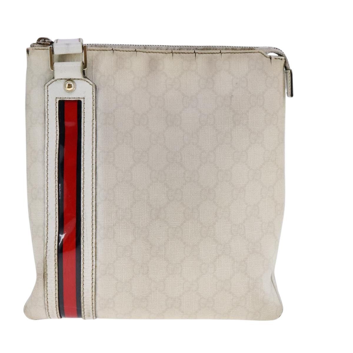 Gucci GUCCI GG Supreme Shoulder Bag Pvc White Red Gold Size ONE SIZE - 2 Thumbnail