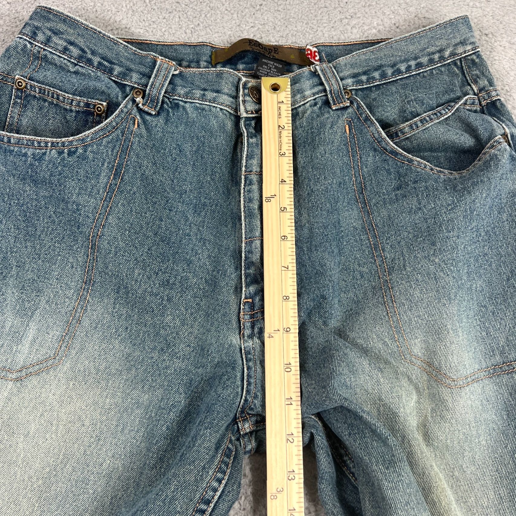 Vintage VINTAGE Escape Baggy Jeans 35x30 Blue Cybergoth Rave 90s Mens Size US 35 - 4 Thumbnail