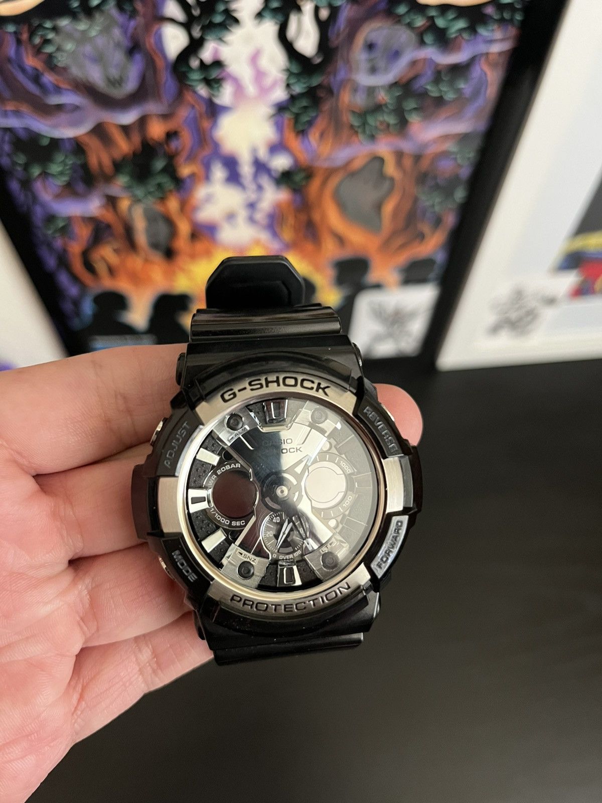 Casio × G Shock Casio G-Shock Mens GA200BW SILVER Size ONE SIZE - 5 Thumbnail