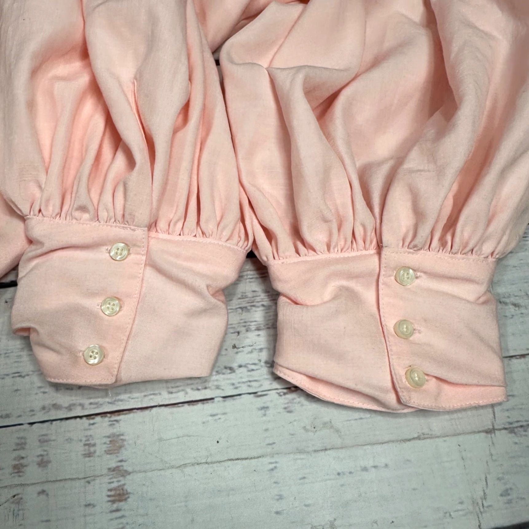 Vintage Something Navy Pink Mini Dress XS Balloon Sleeve Ruched Back Zip Womens Dress Size XS / US 0-2 / IT 36-38 - 6 Thumbnail