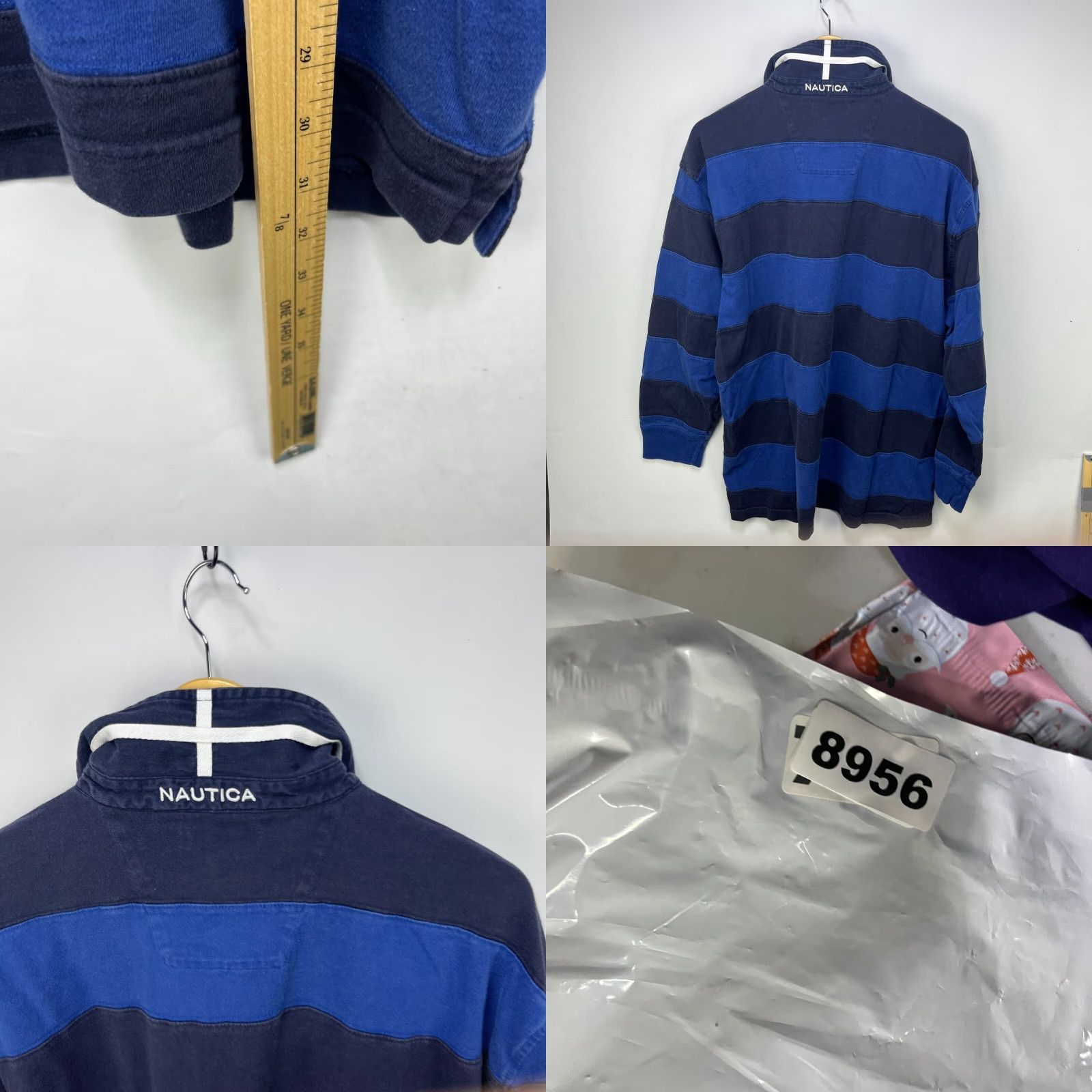 Nautica VINTAGE Nautica Rugby Polo Long Sleeve Shirt XL Men's Blue Polo XL Mens Size US XL / EU 56 / 4 - 8 Thumbnail