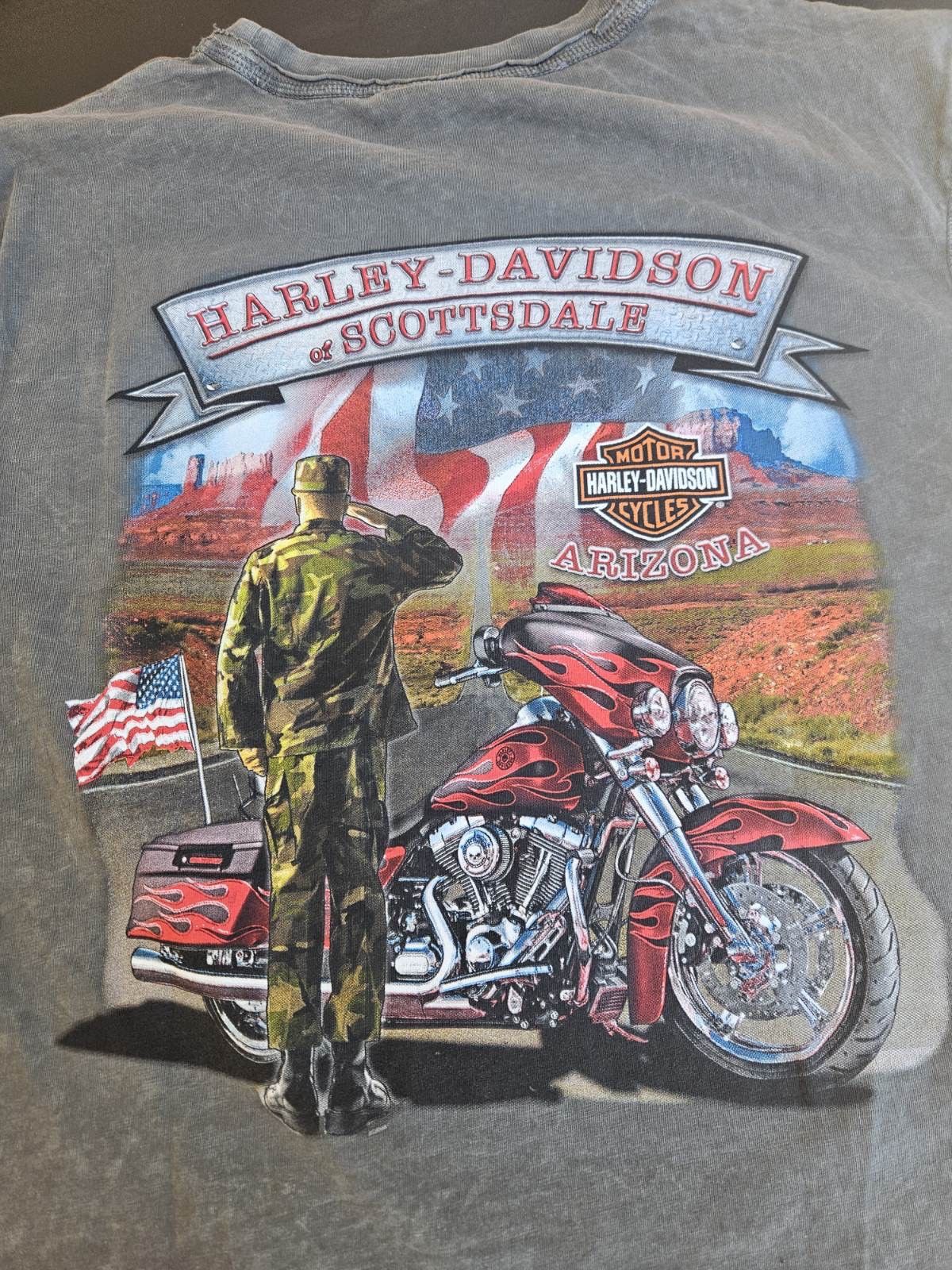 Harley Davidson Harley Davidson Scottsdale Arizona Veterans Tee Size US L / EU 52-54 / 3 - 3 Thumbnail