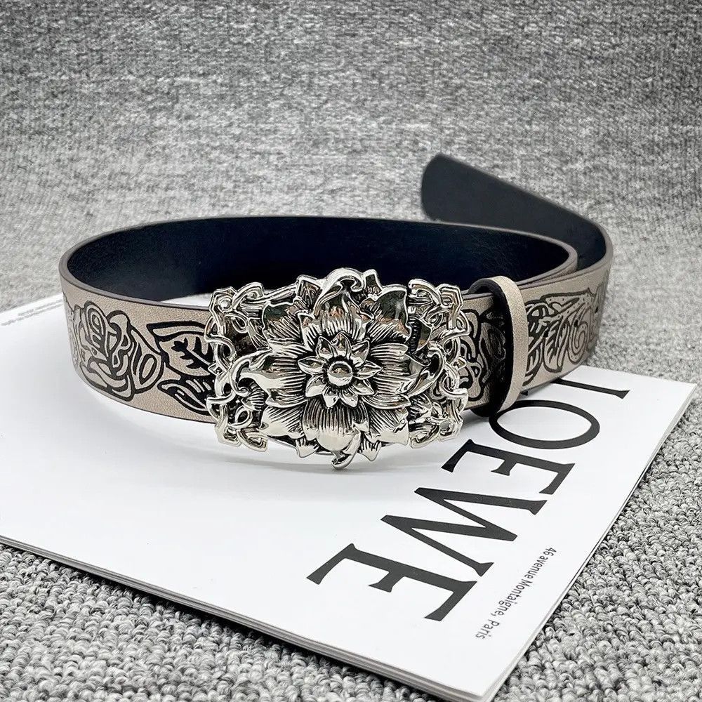 Japanese Brand Rose Pu Leather Belt Belt Size ONE SIZE - 1 Thumbnail