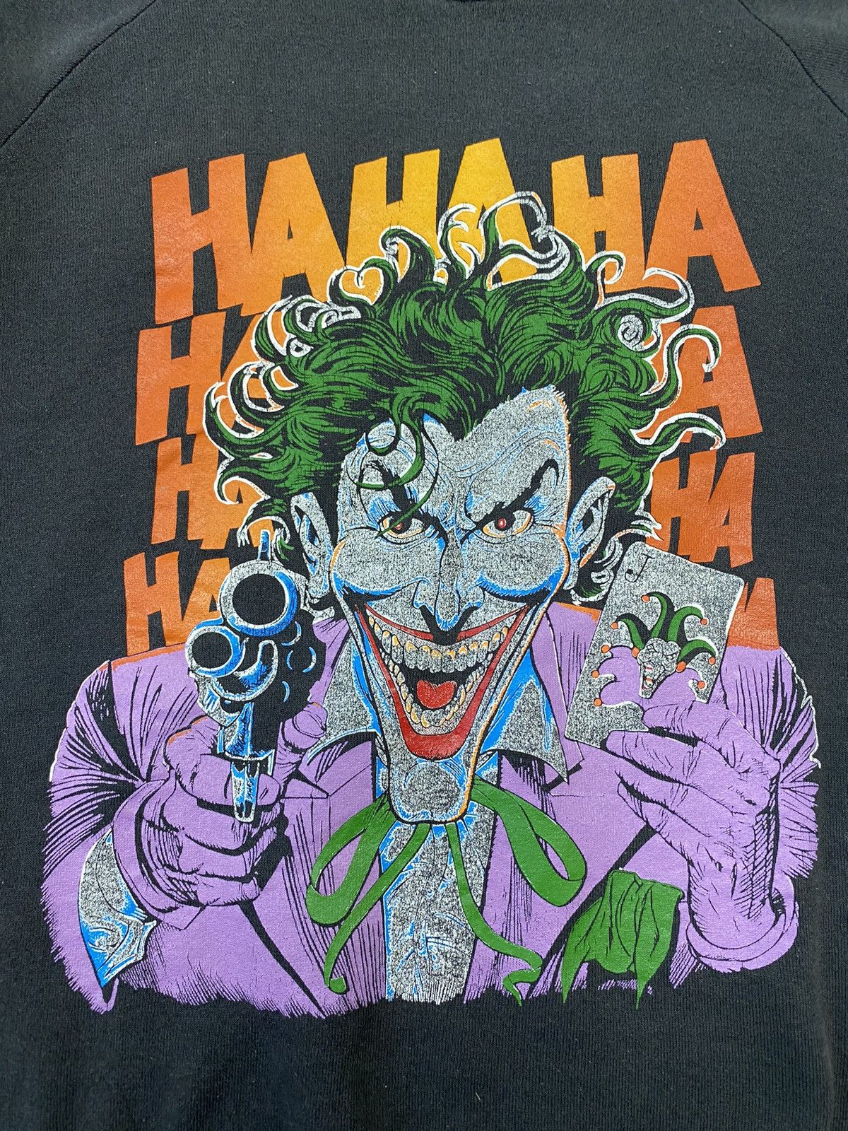 Vintage Vtg The Joker Gun Laughing Batman DC Comics 1989 Sweatshirt Size US XL / EU 56 / 4 - 4 Thumbnail