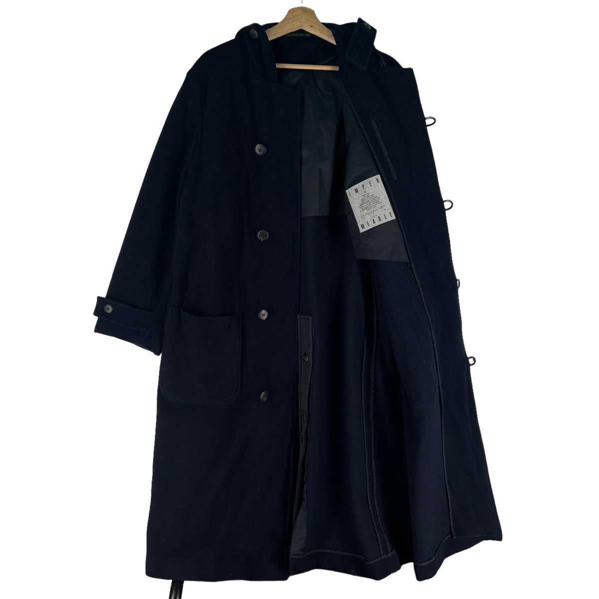 Yohji Yamamoto 🔥RUNWAY 90’s IMPER MEABLE YOHJI YAMAMOTO WOOL LONG FLY COATS Size US S / EU 44-46 / 1 - 1 Thumbnail