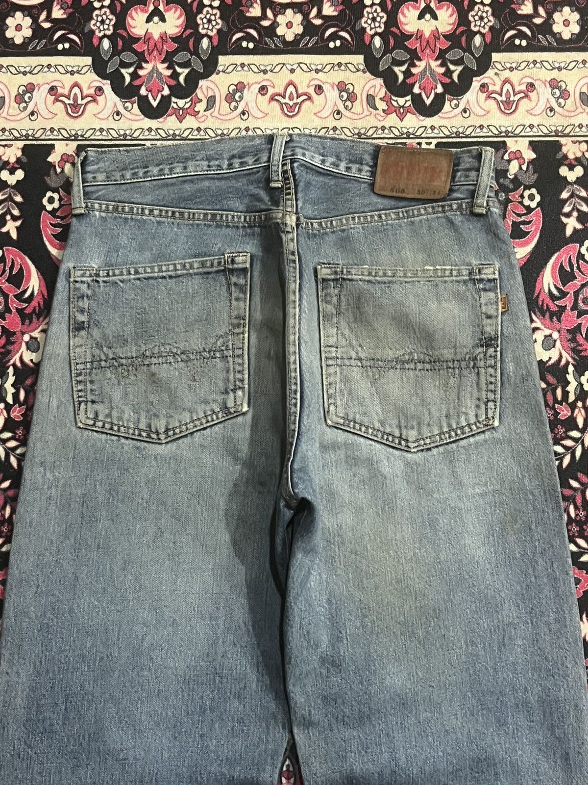 Kapital Vintage Edwin 505 Blue Wash Paint Splatter Rip Selvedge Jean Size US 30 / EU 46 - 8 Thumbnail