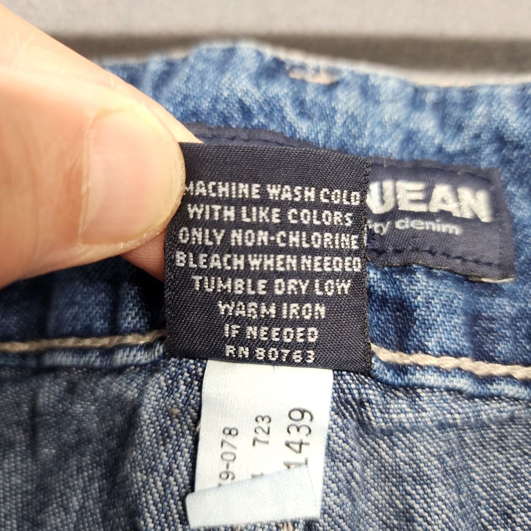 Vintage London Jean Womens Jeans Blue Wide Leg 33in Inseam Size 8 Regular Denim Mexico Womens Size 30" / US 8 / IT 44 - 4 Thumbnail