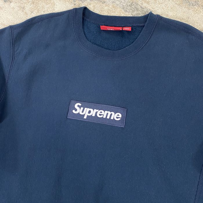 Supreme Supreme Box Logo Crewneck Sweatshirt In Blue RRP £500