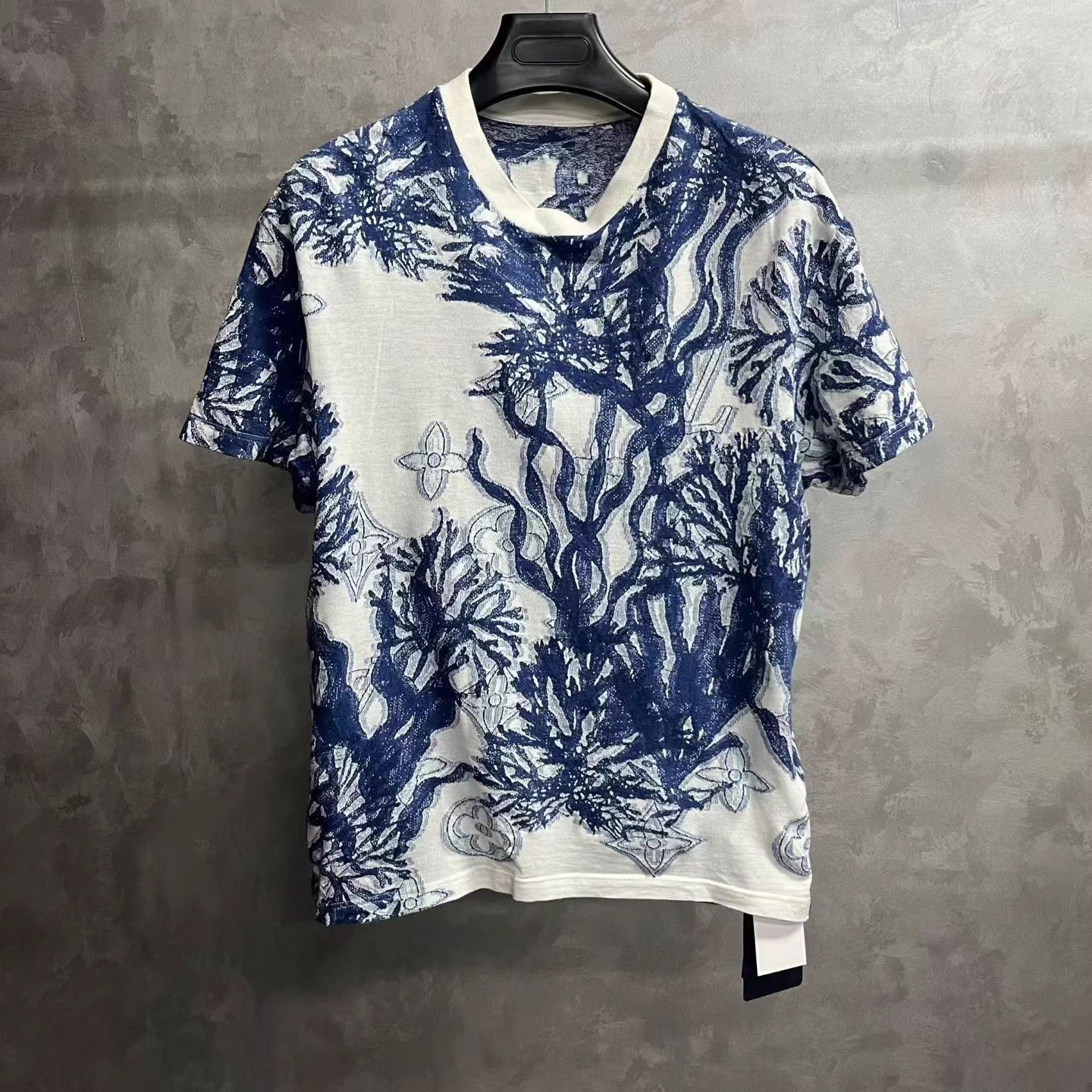 Louis Vuitton Louis Vuitton Blue All Over Print Jacquard Crew Tee M Size US M / EU 48-50 / 2 - 1 Thumbnail