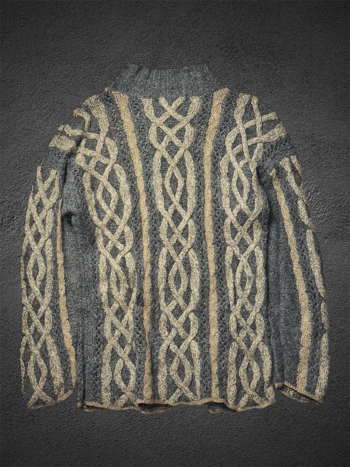 Japanese Brand Japanese Cable Knit Woll Archived Styled Size US M / EU 48-50 / 2 - 2 Thumbnail